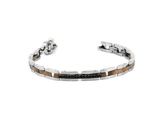 Armband Aragonesi Herr Trapezio in Stahl Cubic Zirconia BR0207 - BR0207